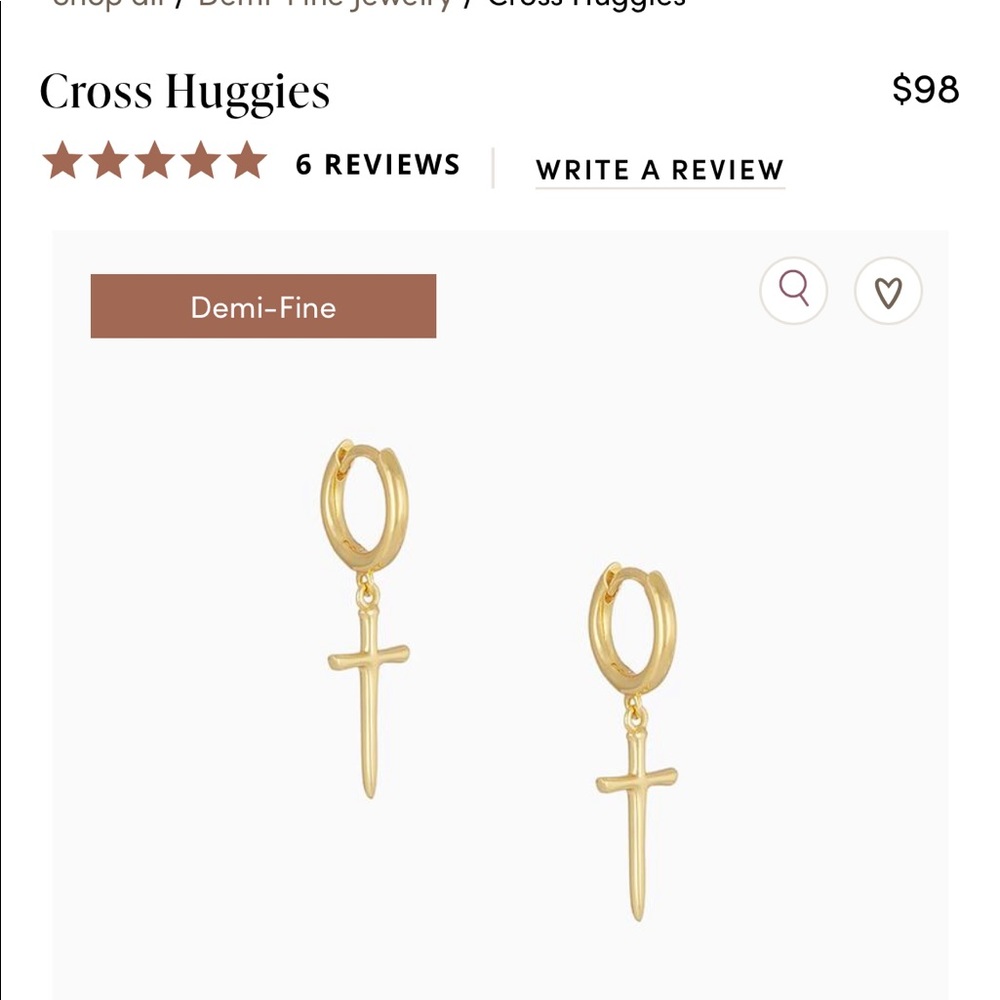 ISO - in search of Demi fine Cross Huggies “NWT”